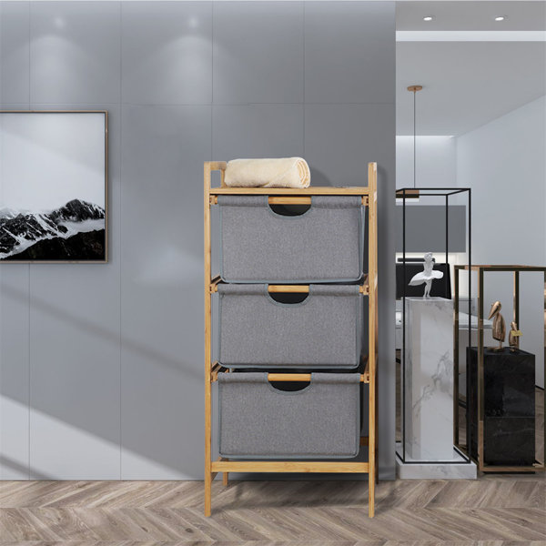 Red Barrel Studio® Bamboo Drawer Storage Basket Wayfair